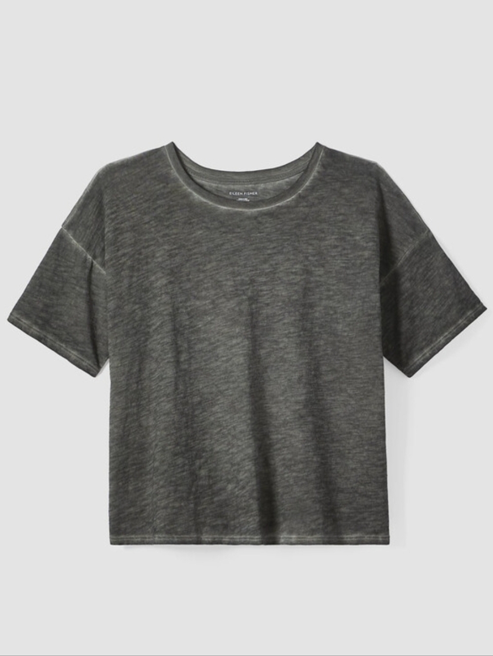 Eileen Fisher Charcoal Gray Short Sleeve Tee